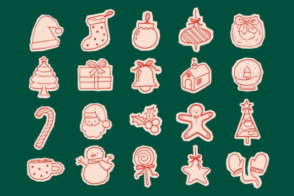 Christmas Doodle Sticker Set SVG Pack Review