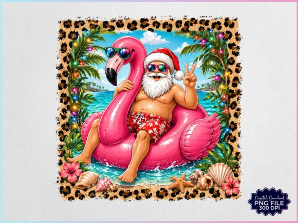 Christmas in July Santa Leopard PNG Review