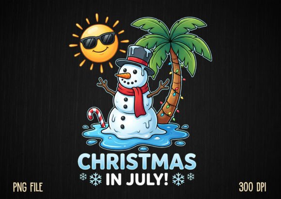 Christmas in July Snowman Summer PNG Review