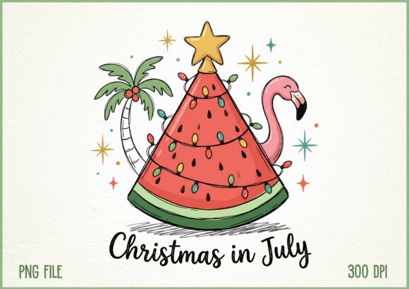 Christmas in July Watermelon Summer PNG Review