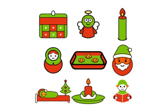 Christmas Line Art Icon Set – Holiday Wi Illustrations
