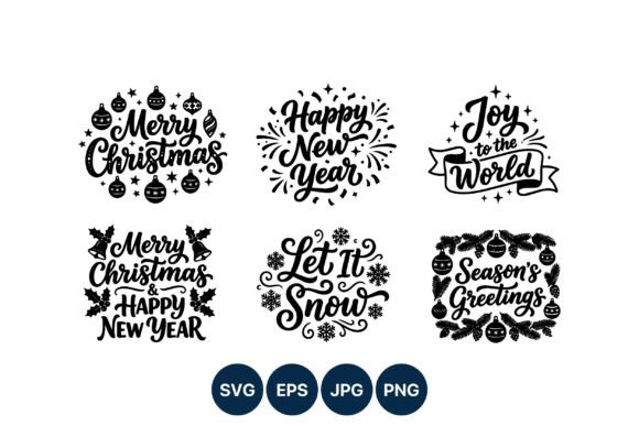 Christmas New Year Holiday Festive Illustrations Review