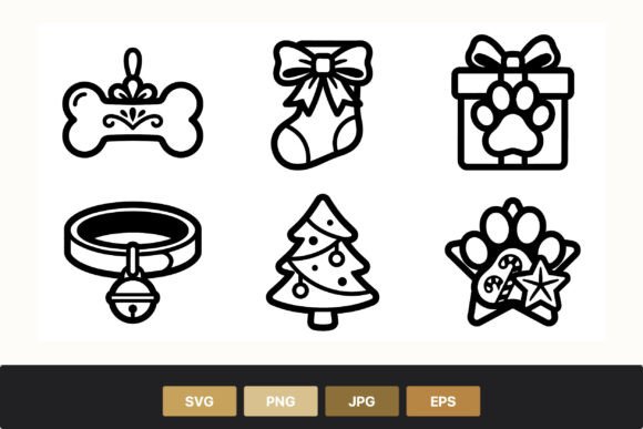 Christmas Pet Icons Black White: A Designer’s Review