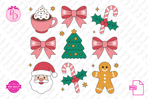 Christmas PNG Pink Santa Coquette Bow Review: A Designer’s Take on Illustrations