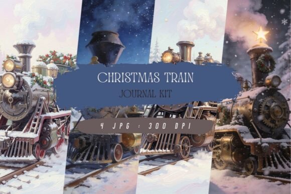 Christmas Train Journal Kit, Wallpaper Illustrations Review