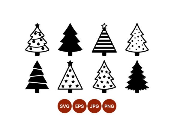 Christmas Tree Icons Black White Vector: A Designer’s Review