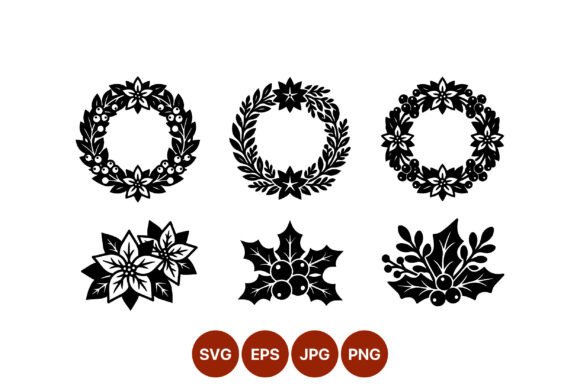 Christmas Wreaths and Holly Vector Illustrations Review