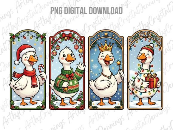 Cute Christmas Goose Holiday PNG Review