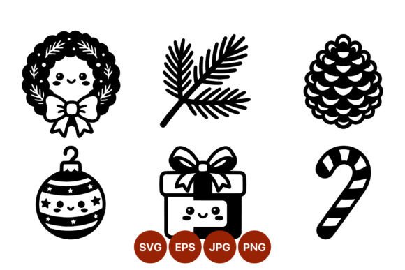 Cute Christmas Wreath Pine Cone Vector Illustrations Review