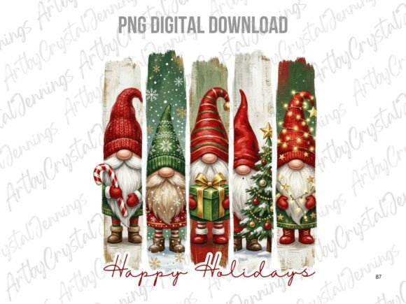 Cute Happy Holiday Christmas Gnome PNG Review