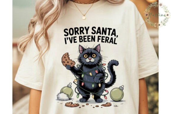 Feral Cat Christmas Cookie PNG Clipart for Modern Illustrations