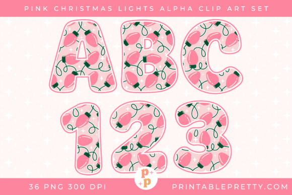 Pink Christmas Lights Alphabet PNG: A Practical Review for Illustrations and Designers