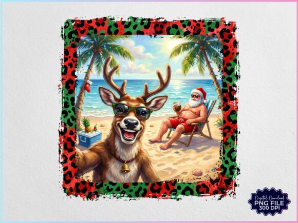 Reindeer Selfie Santa Christmas in July: A Crafter’s Review of Illustrations