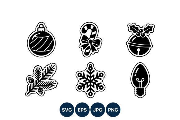 Review: Christmas Black White Decoration Icons