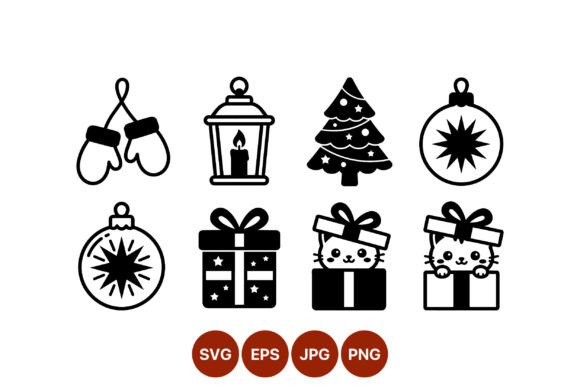 Reviewing Christmas Tree Gift Box Kitten Icons